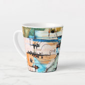 Tasse Latte Peinture acrylique originale (Angle gauche)