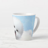 Tasse Latte Peinture Bichon Frise - Cute Original Chien Art (Angle droit)