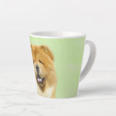 Tasse Latte Peinture Chow Chow - Joli art original chien (Angle droit)