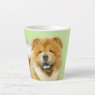 Tasse Latte Peinture Chow Chow - Joli art original chien