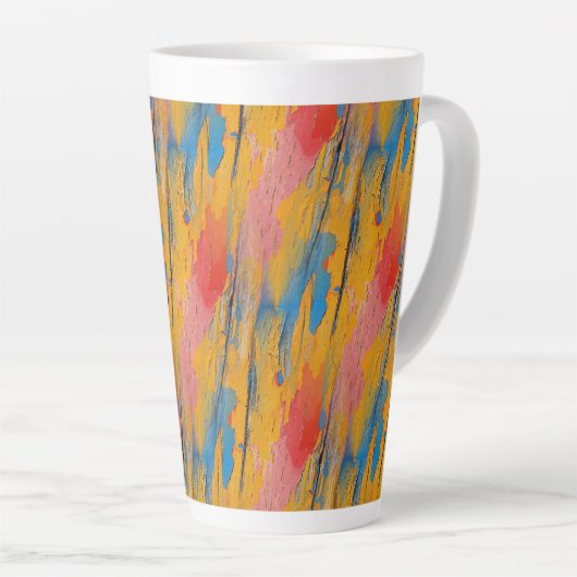 Tasse Latte Peinture colorée (Angle droit)