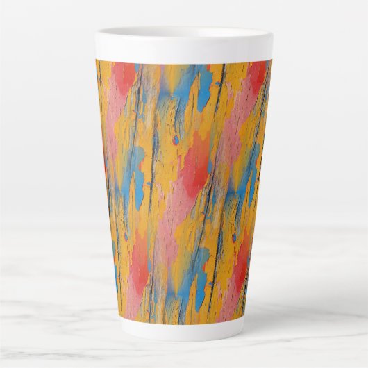 Tasse Latte Peinture colorée (Devant)