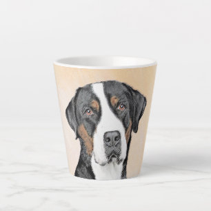 Tasse Latte Peinture de Chien de Montagne - Art original