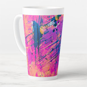 Tasse Latte Peinture de couchage d'été Abstraite