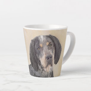 Tasse Latte Peinture de linge bluetick - mignon chien original