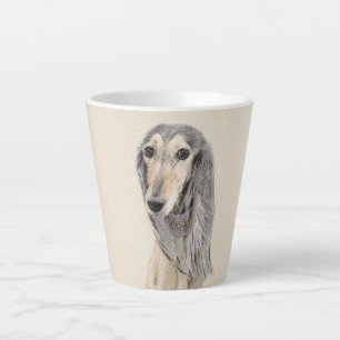 Tasse Latte Peinture de Saluki (Faune) - Cute Original Chien A