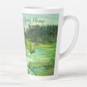 Tasse Latte peinture de vallée verte Aquarelle (Droite)