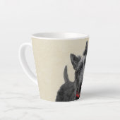 Tasse Latte Peinture écossaise Terrier - Cute Original Chien A (Angle gauche)