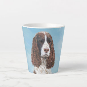 Tasse Latte Peinture espagnole Springer anglaise Peinture orig