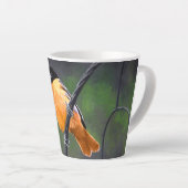 Tasse Latte Peinture Oriole - Art Oiseau Original (Angle droit)