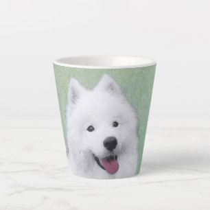 Tasse Latte Peinture Samoyed - Cute Original Chien Art