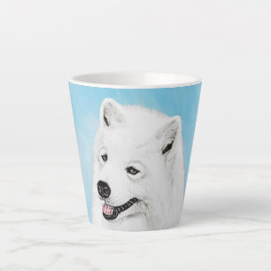 Tasse Latte Peinture Samoyed - Cute Original Chien Art