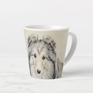 Tasse Latte Peinture Shetland Sheepdog - Jolie art original ch