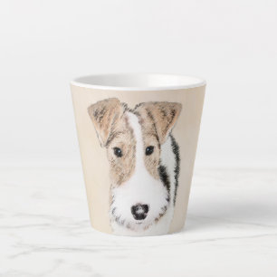 Tasse Latte Peinture Terrier de Renard de fil - Cute Original 