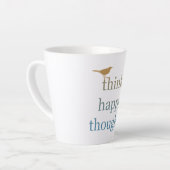 Tasse Latte Penser Bonne Pensée Oiseaux (Angle gauche)