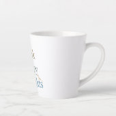 Tasse Latte Penser Bonne Pensée Oiseaux (Droite)