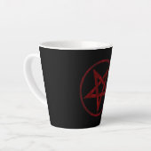 Tasse Latte Pentagramme du Diable Rouge (Angle gauche)