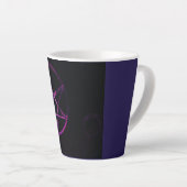 Tasse Latte pentagramme jaune (Angle droit)