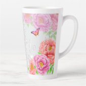 Tasse Latte Peonies romantiques Garden Grey Meilleure maman (Droite)