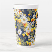 Tasse Latte Pépites et damier Chamomiles (Devant)