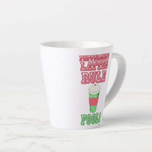 Tasse Latte Peppermint Latte Funny Mignonne Dessin Slogan (Angle droit)