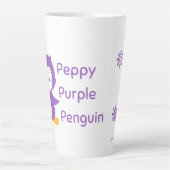 Tasse Latte Peppy Purple Penguin (Devant)