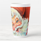 Tasse Latte Père Noël de Noël rétro (Devant)