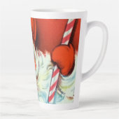 Tasse Latte Père Noël de Noël rétro (Droite)