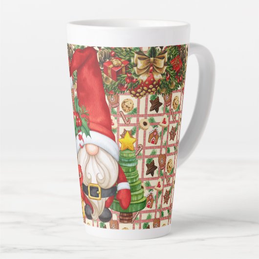 Tasse Latte Père Noël Gnome (Angle droit)