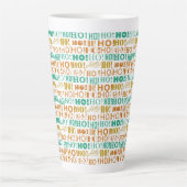 Tasse Latte Père Noël Jolly Christmas HO ! Oh ! Oh ! Vert et O (Devant)