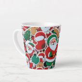 Tasse Latte Père Noël Lette gaie - Parfait pour les Sips de Va (Angle gauche)