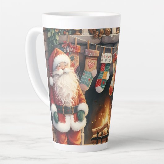Tasse Latte Père Noël par foyer Noël Stockage (Angle gauche)