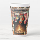 Tasse Latte Père Noël par foyer Noël Stockage (Devant)