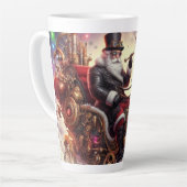 Tasse Latte Père Noël/Reindeer steampunk Noël/hiver (Angle gauche)