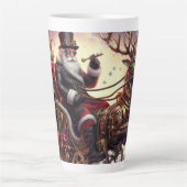 Tasse Latte Père Noël/Reindeer steampunk Noël/hiver (Devant)