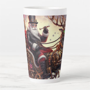 Tasse Latte Père Noël/Reindeer steampunk Noël/hiver
