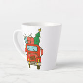 Tasse Latte Père Noël vue de devant Joyeux Noël (Angle gauche)