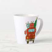 Tasse Latte Père Noël vue de devant Joyeux Noël (Angle droit)