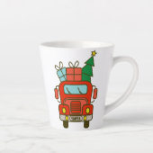 Tasse Latte Père Noël vue de devant Joyeux Noël (Droite)