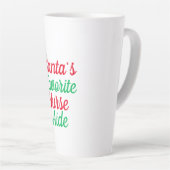 Tasse Latte Père Noël's Favorite Nurse Christmas Appréciation (Angle droit)