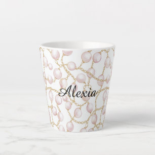 Tasse Latte Perles de Glam Rose Or