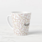 Tasse Latte Perles Rose Or Glamour (Angle gauche)