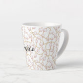 Tasse Latte Perles Rose Or Glamour (Angle droit)