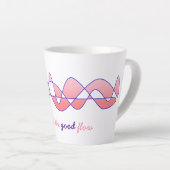 Tasse Latte Perpetual "Go with the good flow" Pink Indigo (Angle droit)