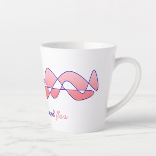 Tasse Latte Perpetual "Go with the good flow" Pink Indigo