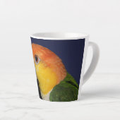 Tasse Latte Perroquet caïque coloré (Angle droit)