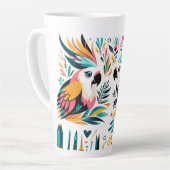 Tasse Latte Perroquets colorés Art tropical (Angle gauche)