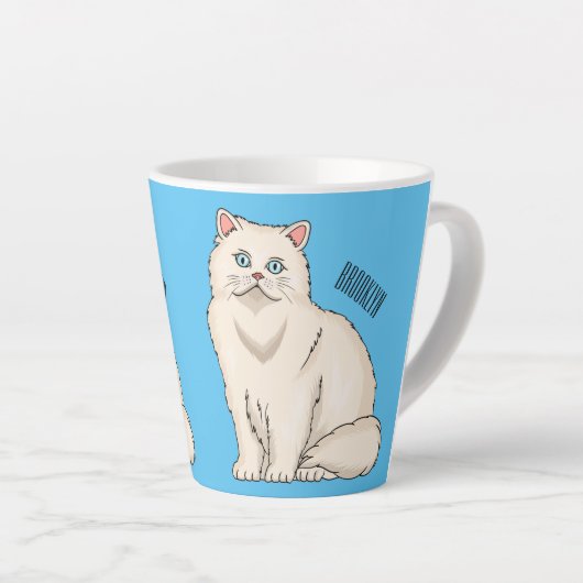 Tasse Latte Persian cat (Angle droit)