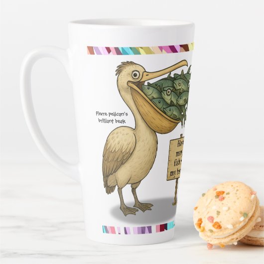 Tasse Latte Personalise: Pierre pelican's brilliant beak (En situation)