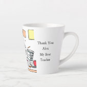 Tasse Latte Personalized Best Teacher Thank You Gift Coffee (Droite)
